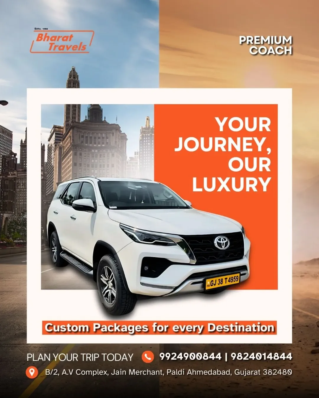 SUV car rental in Vadodara